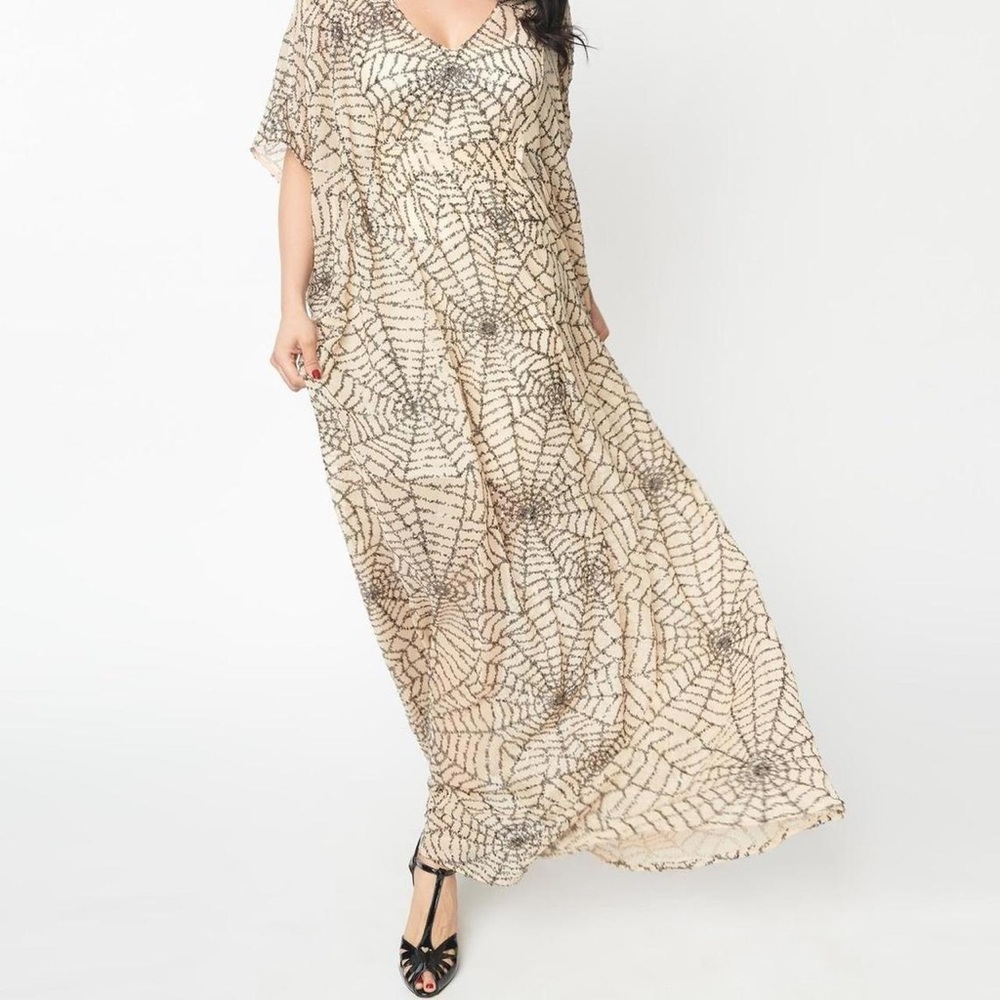 Unique Vintage Burton Kaftan spiderweb dress OS brand new with tags